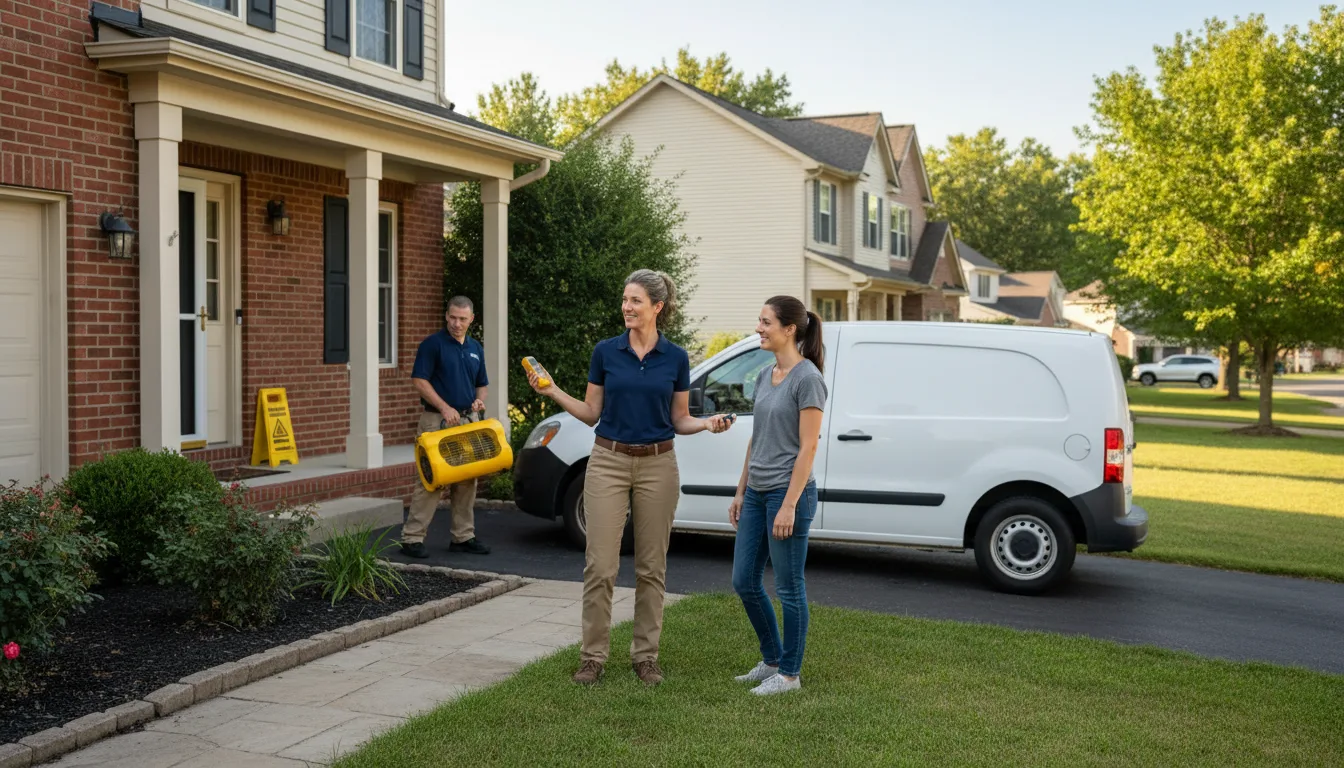 Residential water damage restoration in Glen Rock, PA